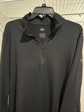 Alo Men's Black Conquer Reform Quarter Zip Pullover